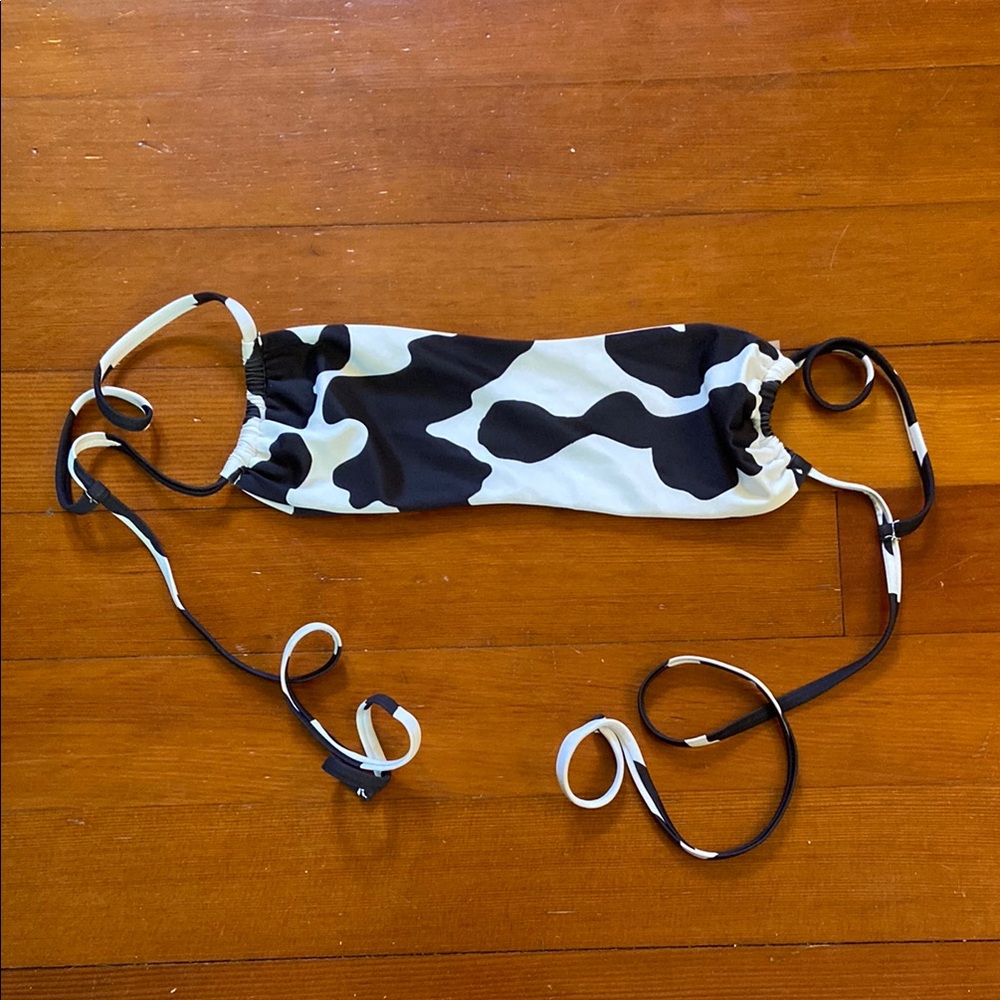 Shein Cow Print Bikini Top